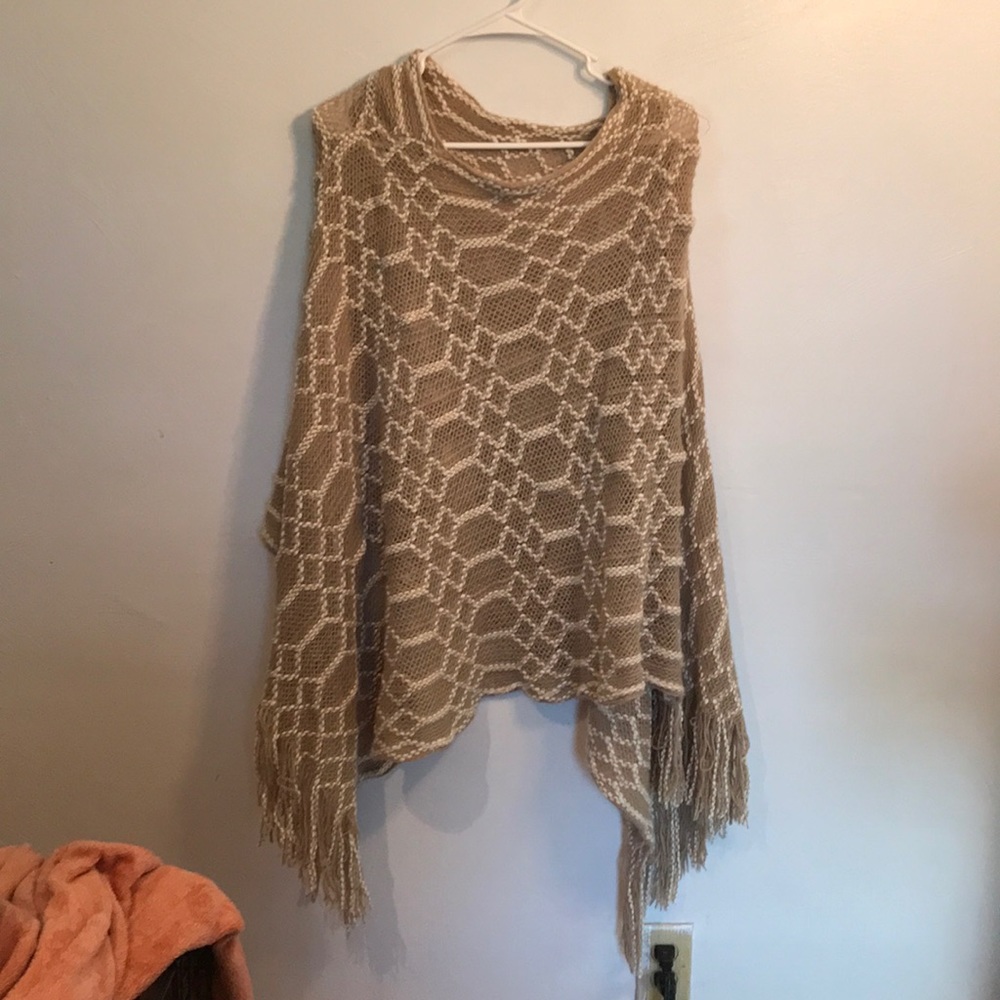 Tan poncho shirt